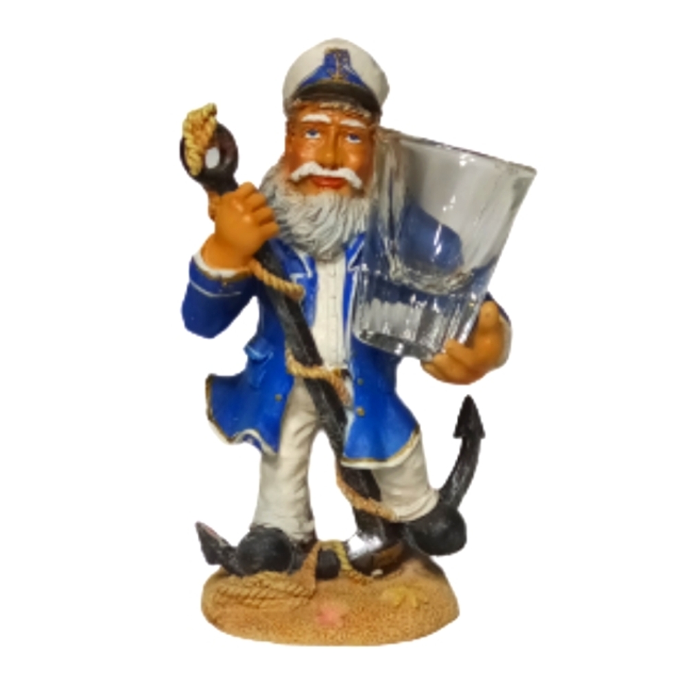 Drinkin Buddies Ole Salty Nautical Sailor Captain Shot Glass Holder